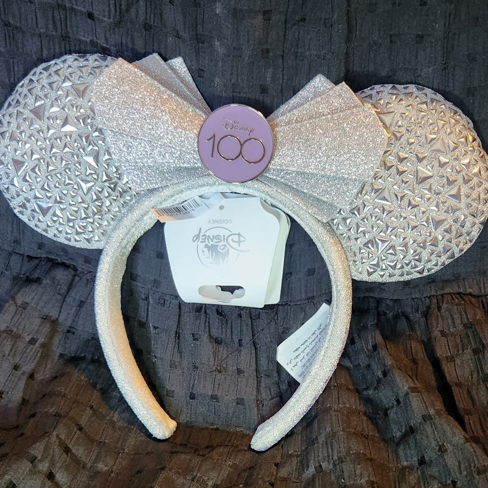 NWT Disney 100 Years Ears Platinum Celebration Minnie Headband Cast Member